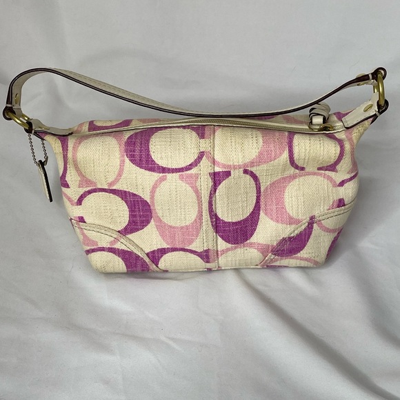 Coach Handbags - Authentic Coach little hobo soho denim pink/crème purse used